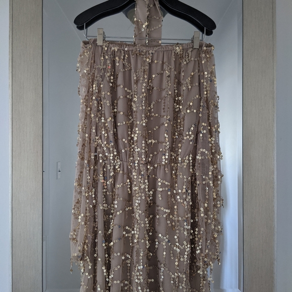 Champagne sequin Mini dress - Picture 1 of 4